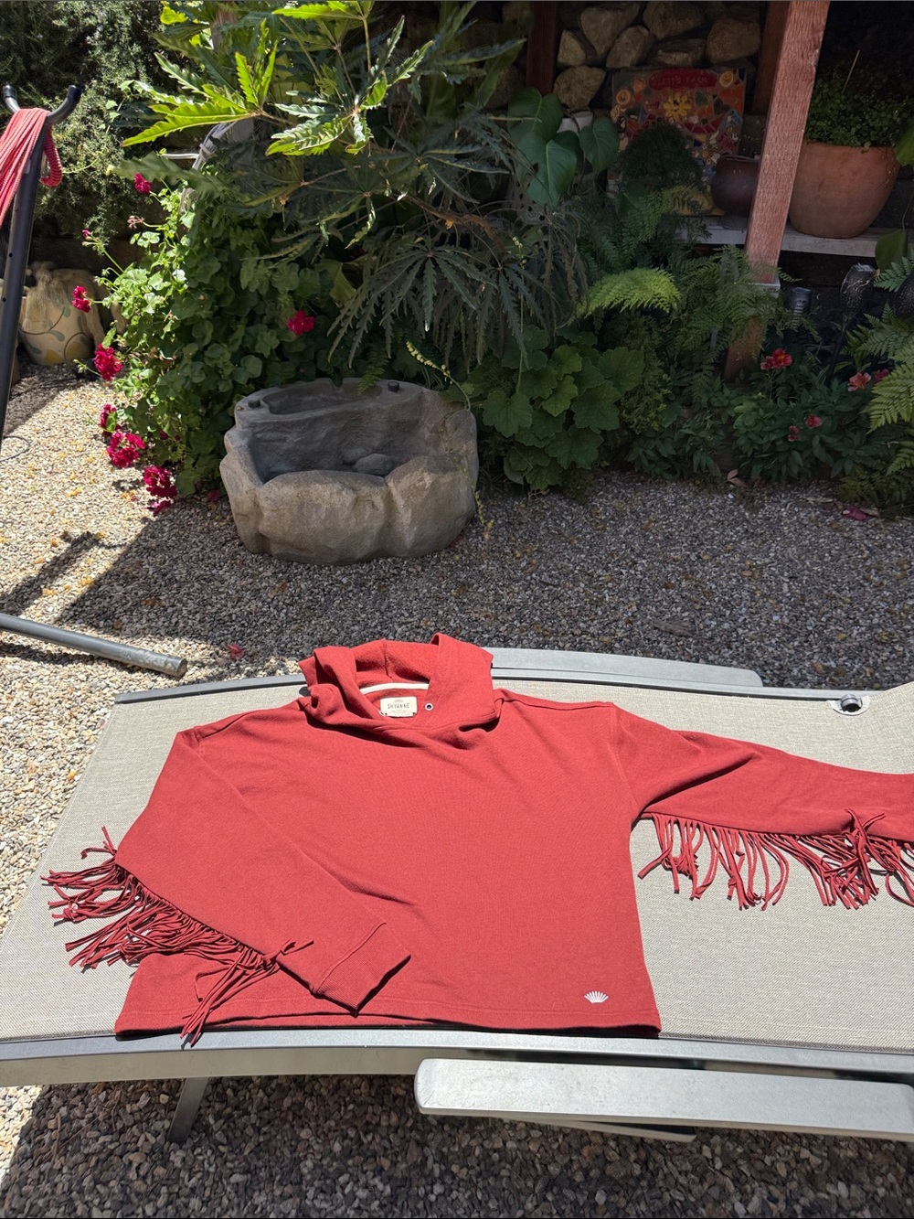 Shyanne Life Brick Red Hoodie with Grommet Detail
